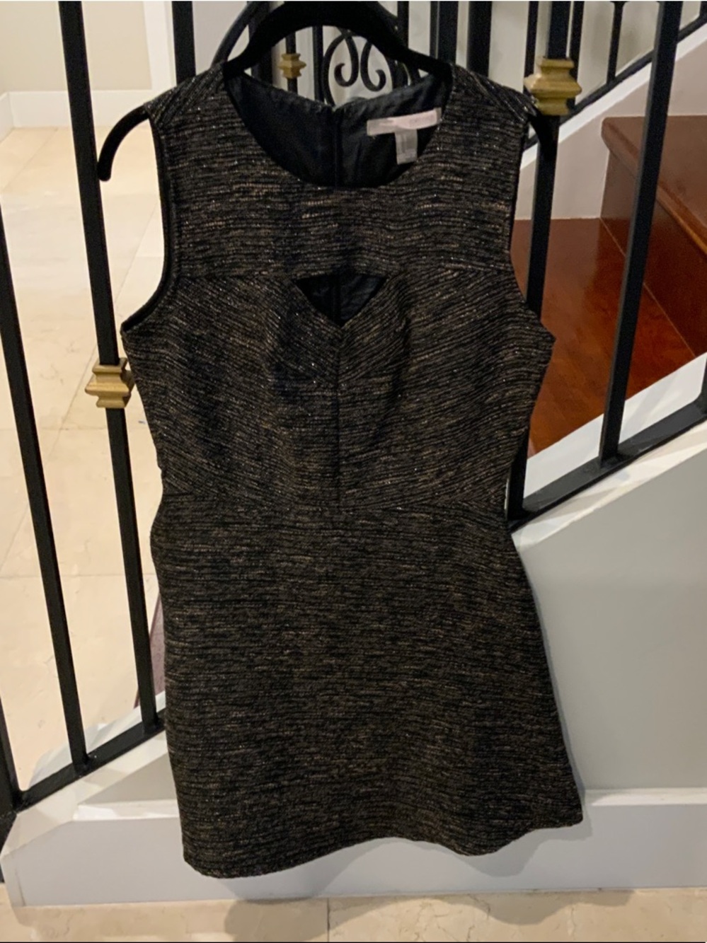 Forever 21 Black Dress with Gold Threading